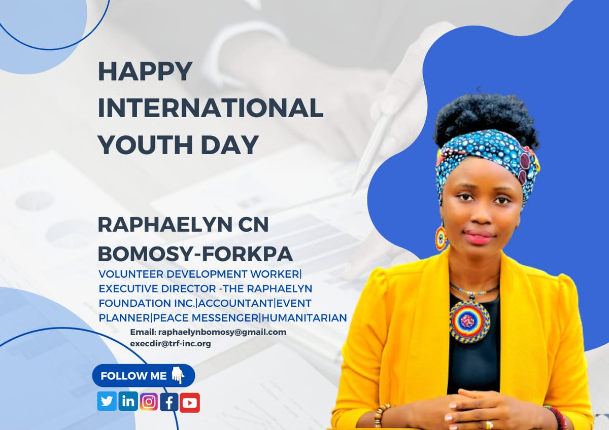 Happy International Youth Day! Let me join my voice to other youth across the globe to emphasize the rights of young people to have access to education,employment, healthcare,monetary services,and participation in public life remain an issue of concern and a setback for the SDGs.