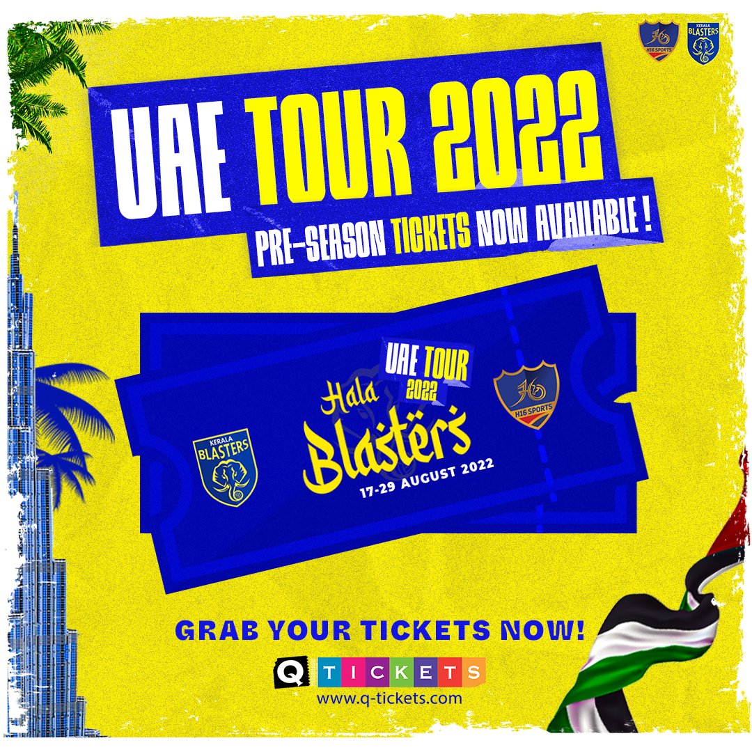 Kerala Blasters FC on Twitter "Tickets for our PreSeason Tour matches