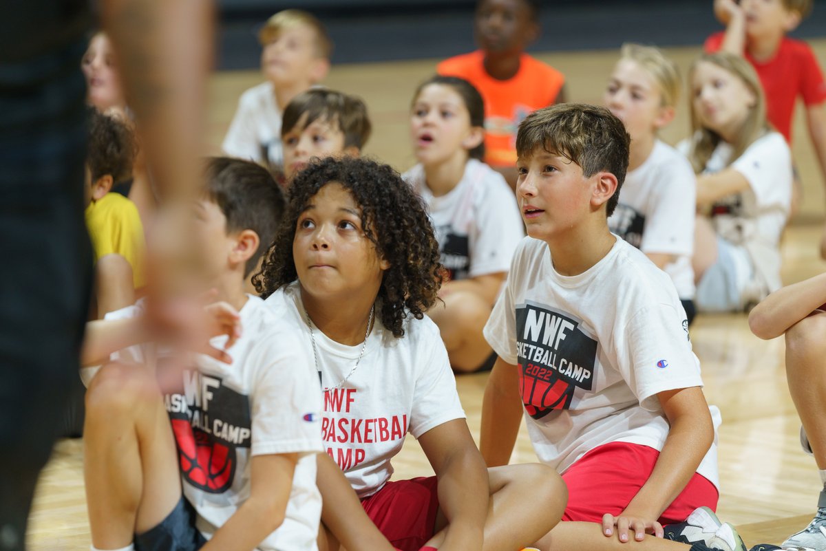 Our Raider Basketball Camp participants had a great time last week! 🏀⛹️ Kids in the community got to work with Raider Basketball coaches and athletes in Raider Arena Aug. 1-4. @NWFRaiders @NWFRaiders_MBB @NWFRaiders_WBB 