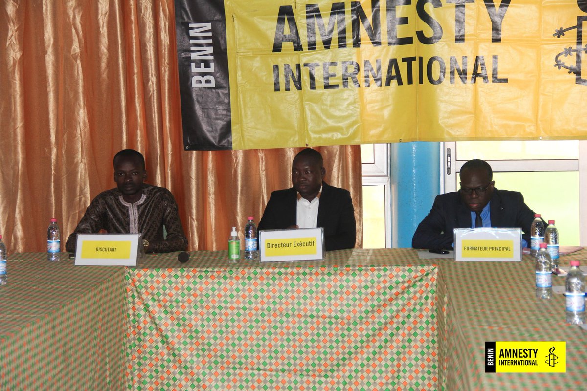 amnestybenin's tweet image. Cette formation qui a réuni 20 jeunes venus de Cotonou et environs et animée par un expert de renom, Serge PRINCE agbodjan, actuel rapporteur de la Commission béninoise des droits de l'homme, a permis d'outiller les participant.e.s sur les mécanismes de protection des DH