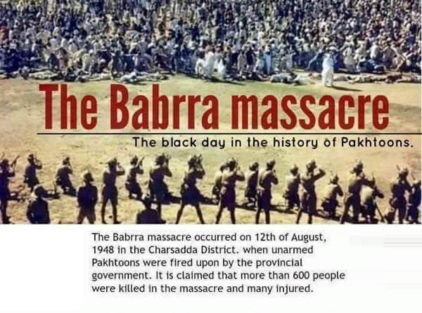 ManzoorPashteen's tweet photo. Today marks the 74th anniversary of #BabarraMassacre1948. Attack on peaceful protests is a colonial legacy which still continue. Not long ago Pashtuns were massacred in Khar Qamar N.Waziristan. The mind responsible for Babarra like massacre is still alive &amp; much thriving. https://t.co/PCqoFDKwF8