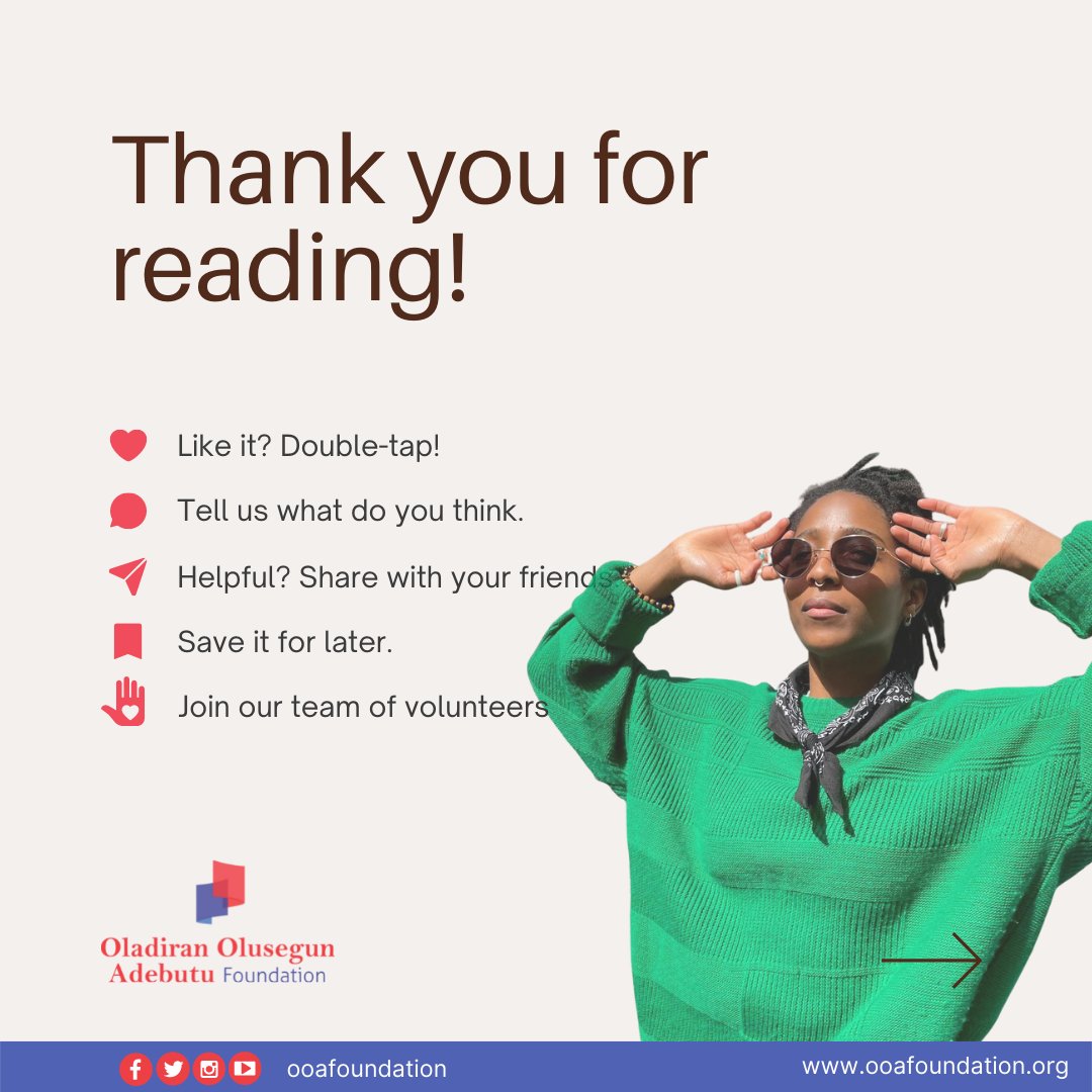 ooafoundation's tweet photo. Nothing gives satisfaction like giving back to your community. On this #internationalyouthday below are some of the reasons why you should volunteer and encourage young ones too:⠀
⠀
#leavenochildbehind #ooafoundation #volunteer #impact #Bowen #Onitsha #Ilorin #Kovacic #GoFundMe https://t.co/wyjQm12wsU