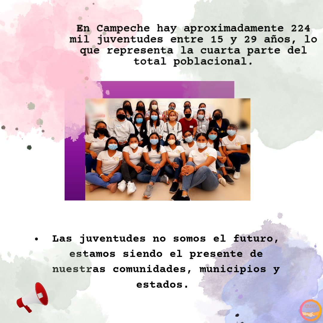 🔴El #DiaInternacionalDeLasJuventudes es una oportunidad para exigir que las y los jóvenes somos sujetos de derechos, tenemos capacidad para decidir, somos actores claves del desarrollo y somos el PRESENTE en nuestros territorios👊🏿👊🏽🔥🔥
#juventudesindigenas #Campeche