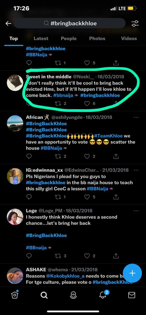 kainsola30's tweet photo. I have a feeling that Beauty will be back to the show, please don't let us give up on the hashtag #BringBeautyBack #BeautyTukura #Bbnaija Apparently they trend #BringBackKhloe https://t.co/gm3fDFKxcW