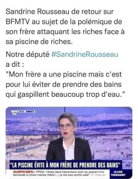 Sandrine Rousseau n’existe pas en vrai. C’est impossible.