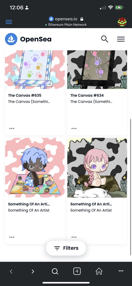 <a href="/anartistmyself/">Something Of An Artist NFT</a> minted 1 and received 1 artist NFT and 1 canvas NFT. 
Love the art and can’t wait to see what evolution will come to my artists❤️