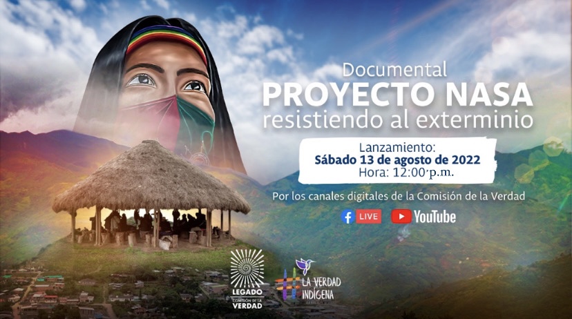ComisionVerdadC's tweet photo. MAÑANA | No te pierdas el lanzamiento del documental 'Proyecto Nasa', que relata su historia y lo que significa ser Nasa en el municipio de Toribio, Cauca.

📽️ Conéctate por los canales digitales de la @ComisionVerdadC  | 12:00 p.m. https://t.co/wyS63kJZ9u