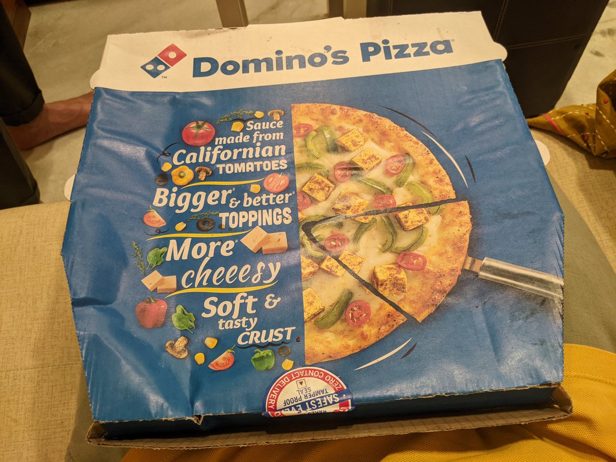 spidy_09's tweet photo. @dominos_india Amazing experience. Ordered pizza at 9pm. Market out for delivery at 9.25pm. delivered at 10 pm despite being 500m away from my place. Look at the quality of pizza delivered. #poorservice #FAIL #Dominos https://t.co/DYb84bLEKm