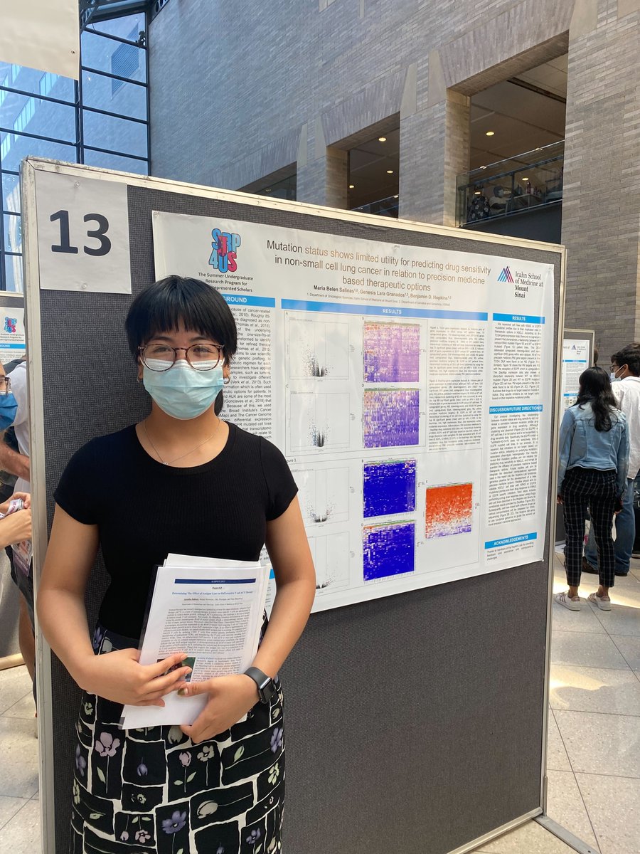 LabHopkins's tweet photo. #SURP4US Today we say goodbye to our summer student Maria Belen who was a rockstar this summer studying the relationship between gene expression and drug sensitivity in NSCLC. https://t.co/DNxOkET5sr