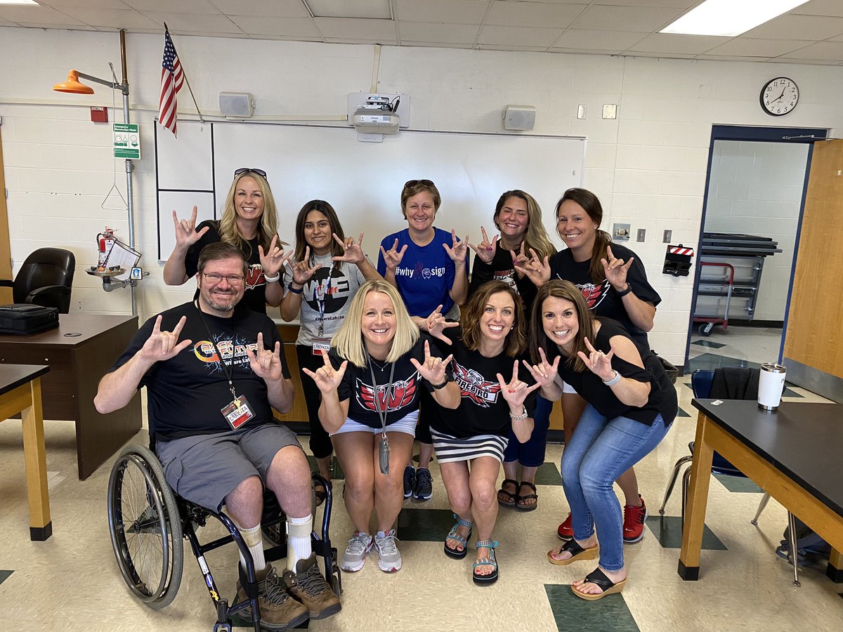 Hey Lakota, your ASL teachers at both East and West are ready and excited to meet you! 🤟🏼<a href="/LakotaDistrict/">LakotaLocalSchools</a> <a href="/FelWaldock/">Felicia {Schroeder} Waldock</a> @HenegarSarah <a href="/CincyASLJess/">Jessica Howell Frye</a> @AMyerTeach <a href="/JSteachASL/">Jessica Garrett Snyder</a> <a href="/cherryASLdeaf/">Cherry</a> #whyWEsign <a href="/LakotaSuper/">LakotaSuper</a>