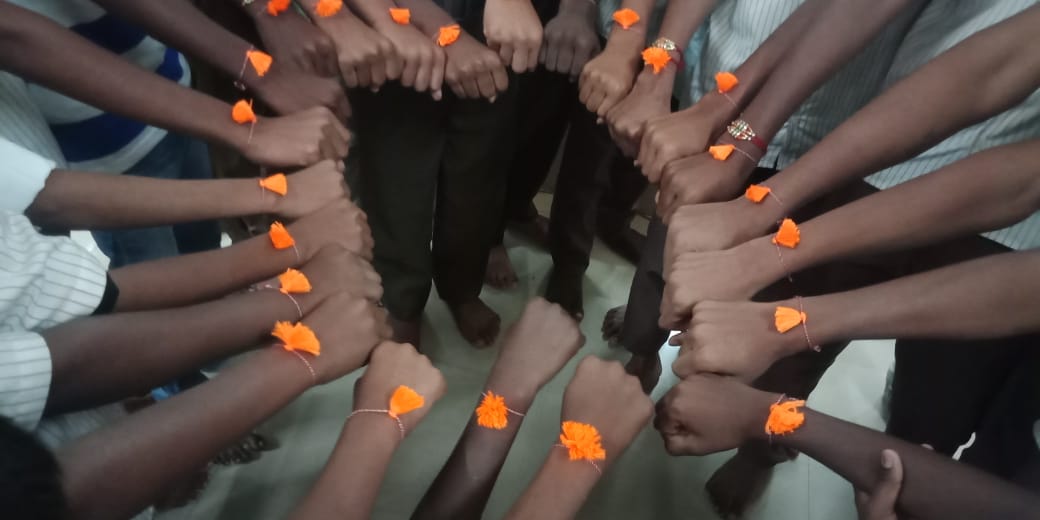 nelefoundation's tweet photo. Nele Narendra Celebrates Raksha Bandan #RakshaBandhan https://t.co/OaZqviUSJI