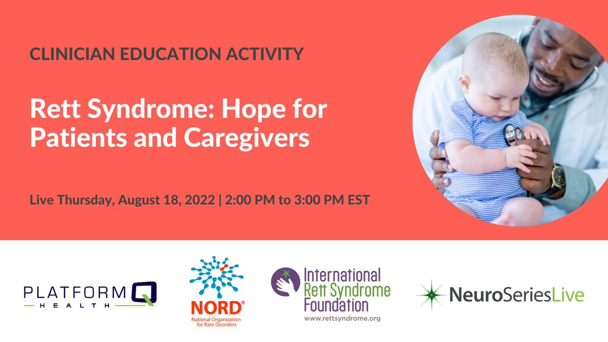 Join an expert panel for an exploration of the urgent need for earlier diagnoses of #RettSyndrome to ensure proper management: fal.cn/3qZLo #MedEd #CME cc: @RareDiseases @Rettsyndrome