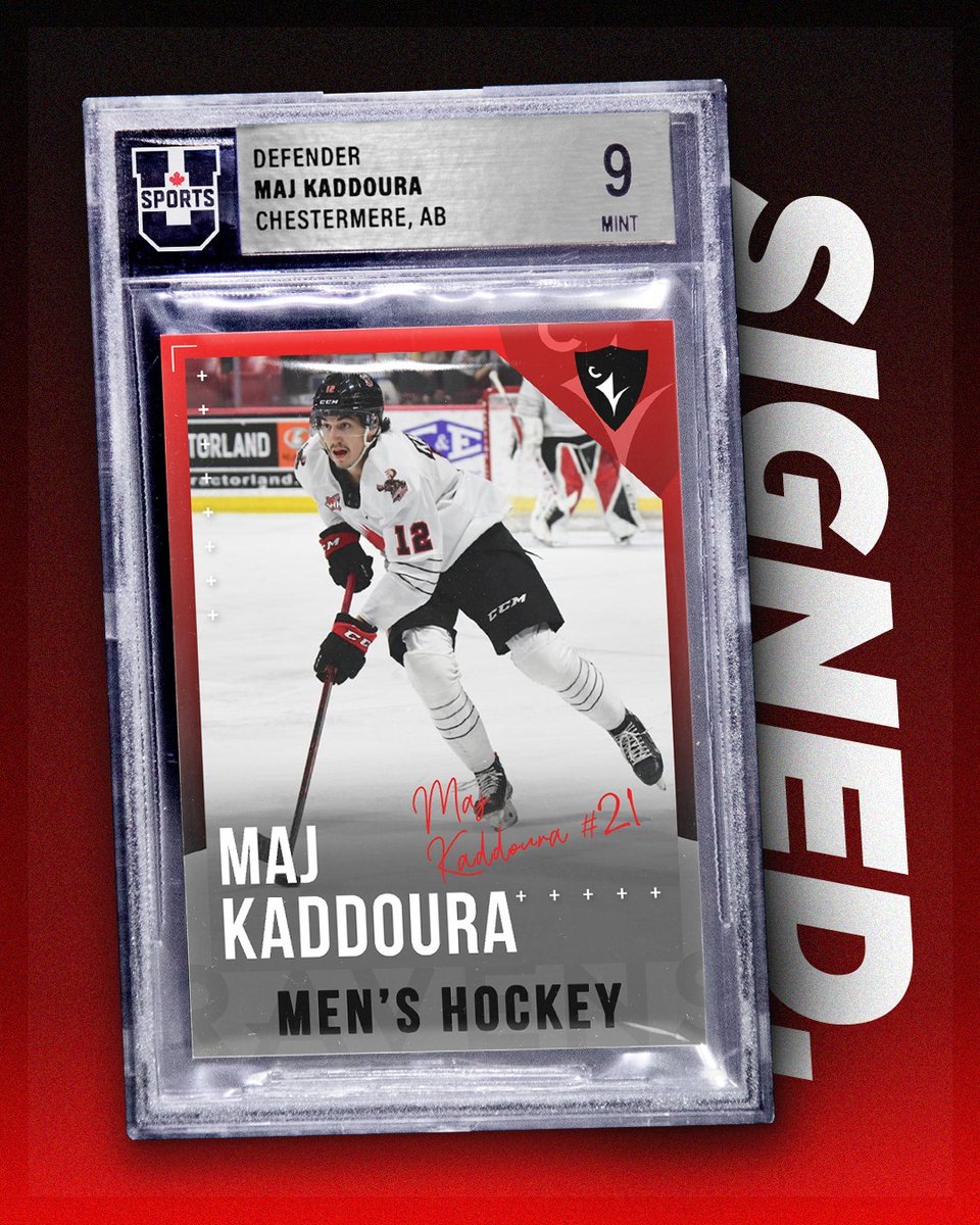 Ravens men's hockey is proud to announce the commitment of @mjwarriors defender Majid Kaddoura. 

Kaddoura played 187 career games in the WHL with Saskatoon, Prince George and Moose Jaw.

🗞️ bit.ly/3QCE1wJ