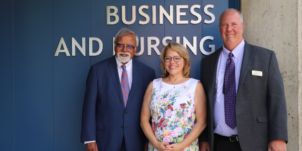 AnokaRamseyCC's tweet photo. View highlights from the ribbon-cutting ceremony held Aug. 11 to commemorate the re-opening of our Business and Nursing Building on the Rapids campus. Learn more about this project, made possible through support of the MN Legislature and #MinnState: https://t.co/i0BFZfv72E https://t.co/BqtLYYFHVk