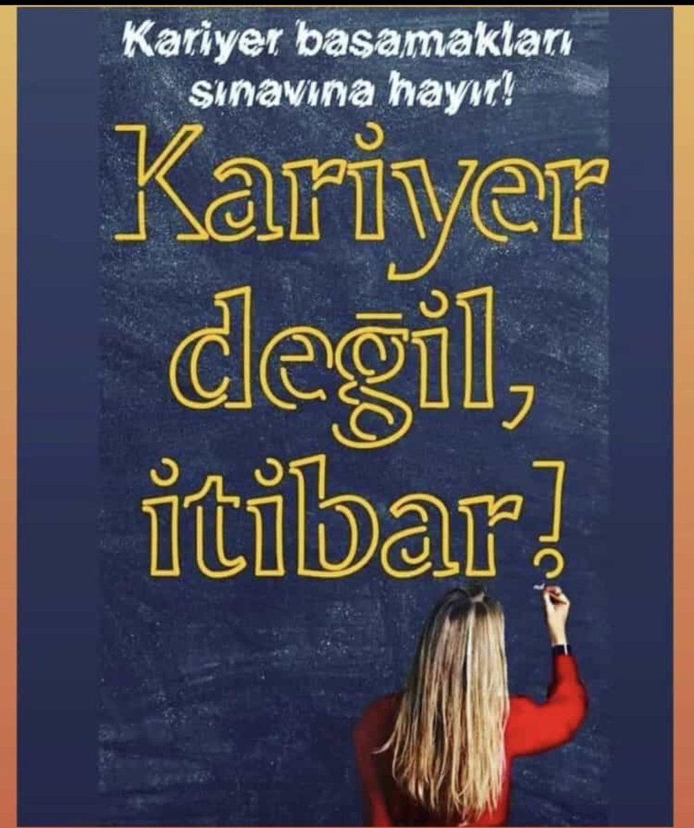 Bizim ömrümüz sınavlarla geçti, biz sınavdan korkmuyoruz. Biz hakkımız olanın, yıllardan beri elimizden alınanın sınav ile verilecekmiş gibi yapılmasına karşıyız. #ogretmenlerdiyorki