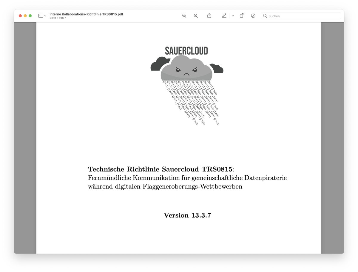 People often ask us how we collaborate.
Well, I can't tell much about it, but here is the answer (we wouldn't be a german team if we hadn't a written policy for that 😏)