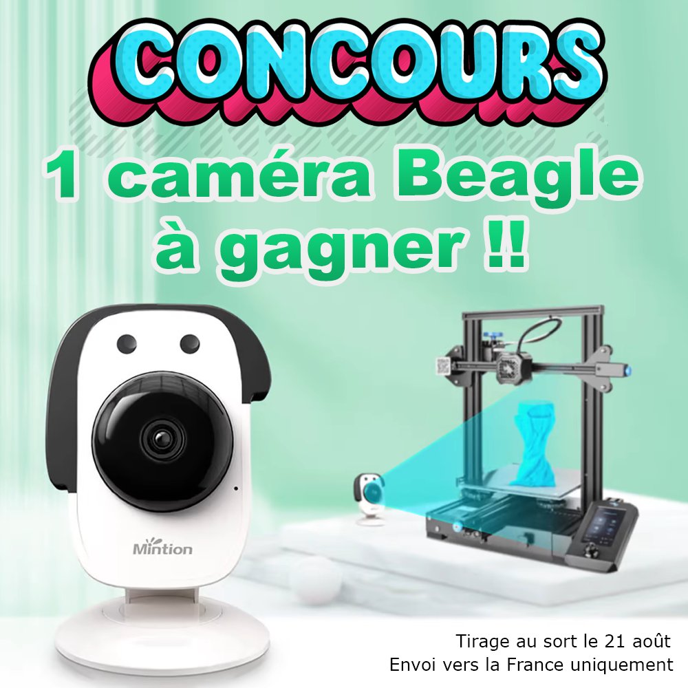 #Concours !🎁

Vous connaissez Octoprint ? Ben j'ai trouvé mieux avec cette #beaglecamera !
J'ai fais une vidéo ici pour vous expliquer ce que c'est : ➡️youtube.com/shorts/b5wjFFd…

🎁Pour participer :
- Follow <a href="/Mintiontech/">Mintiontech</a> et <a href="/Heliox_Lab/">Heliox</a> 
- Like et RT ce tweet !

Bonne chance !🍀🤗