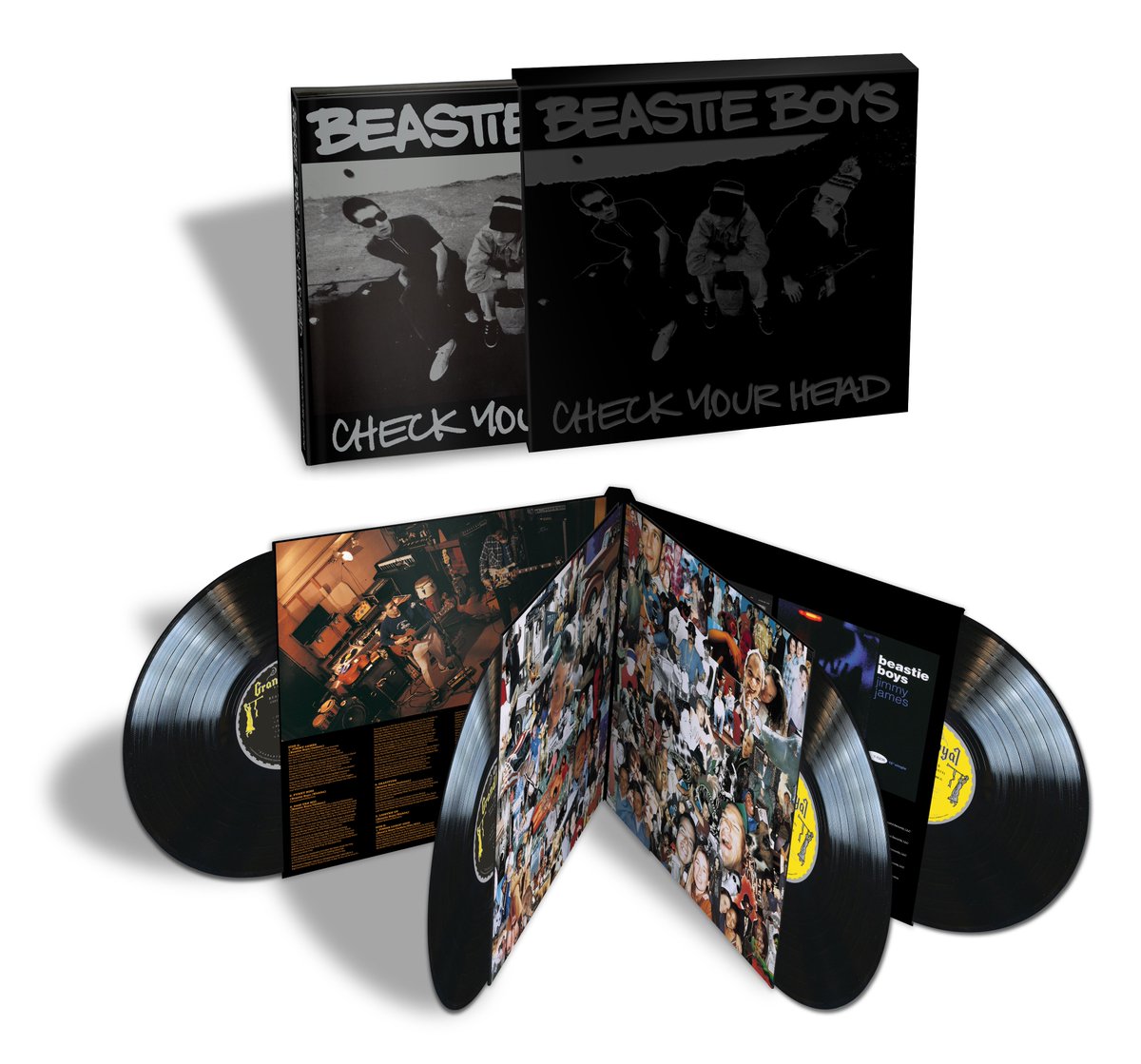 To mark the 30th Anniversary of Check Your Head, we’ve reissued this deluxe edition of the album that was released as a limited run in 2009. This 4LP Deluxe Box Set is pressed on 180g vinyl housed in a fabric-wrapped, stamped hardcover case. Out now: BeastieBoys.lnk.to/CheckYourHead