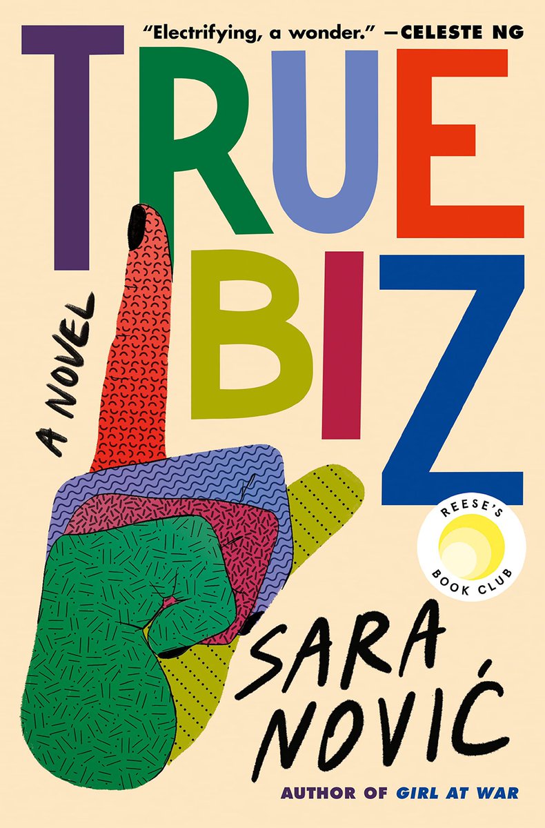 I learned so much in @NovicSara’s #TrueBiz. Students at River Valley School for the Deaf stand up for their rights against “parents who feared sign language” & “the false binary” assistive technology and cochlear implants may create. This is a unique & needed novel.