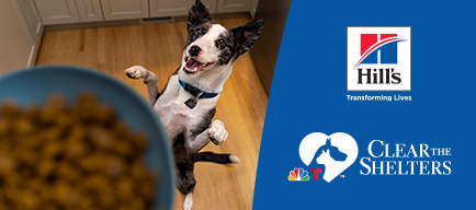 This month we’re supporting @NBCUniversal’s #cleartheshelters campaign with @hillspet to continue giving pets loving homes. This Saturday @Petco be hosting adoption events at over 1,100 of our Pet Care Centers nationwide - we’re delighted to be championing this terrific cause