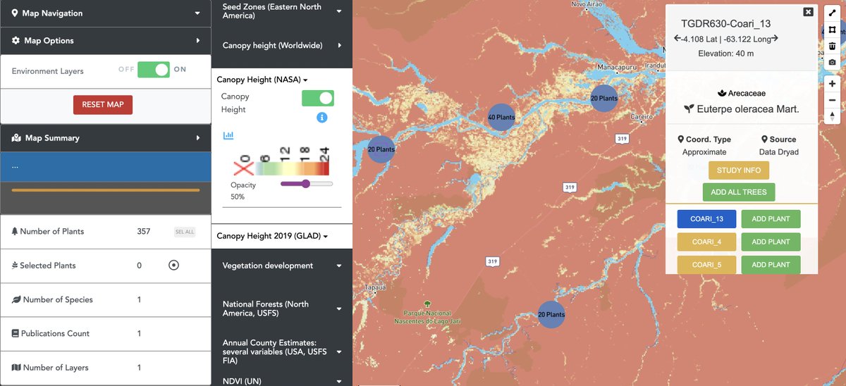 TreeGenes's tweet image. FEATURED STUDY: #GeneticStructure in populations of Euterpe precatoria Mart. in the #Brazilian #Amazon
By: Santiago Linorio Ferreyra Ramos, Gabriel Dequigiovanni, Maria Teresa Gomes Lopes, et al.
#TGDR630 has 357 #plants in #CartograPlant: treegenesdb.org/cartogratree?a…