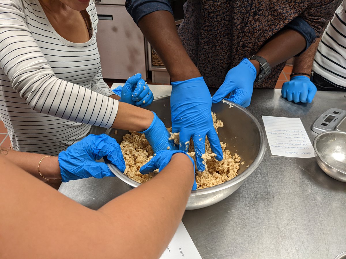 WSUSFS's tweet photo. Last day the #ExtrusionProcessing Short Course on 8/12! A dedicated presentation on colors, practical lab extrusion demos on High Moisture Meat Analogs, & demos using plant based proteins. Thanks to @WSUSHBM for the use of the Marriott Hospitality CIC!
#GoCougs #FoodScience https://t.co/1wgCEpKfaD