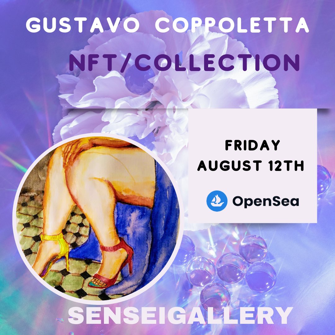 sensei_bit's tweet photo. GUSTAVO COPPOLETTA "NFT" Collection OUT now At @opensea 🧚‍♂️
@gustavocoppoletta 🫶🏿

Get your own NFT entering now 

👉 https://t.co/LCFn2KCaNV

#crypto #nft #art #digitalart #gustavocoppoletta  #ellas #artist #metaverse #nftartist #artgallery #senseigallery #cryptocurrency https://t.co/zAS5dYwUFF