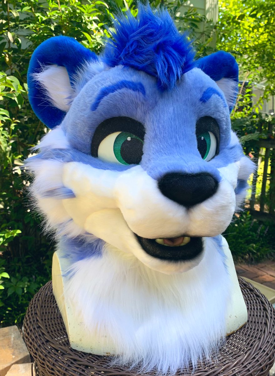 Tybaric Tiger recently finished for his Megaplex debut! 💙💙 #fursuitmaker