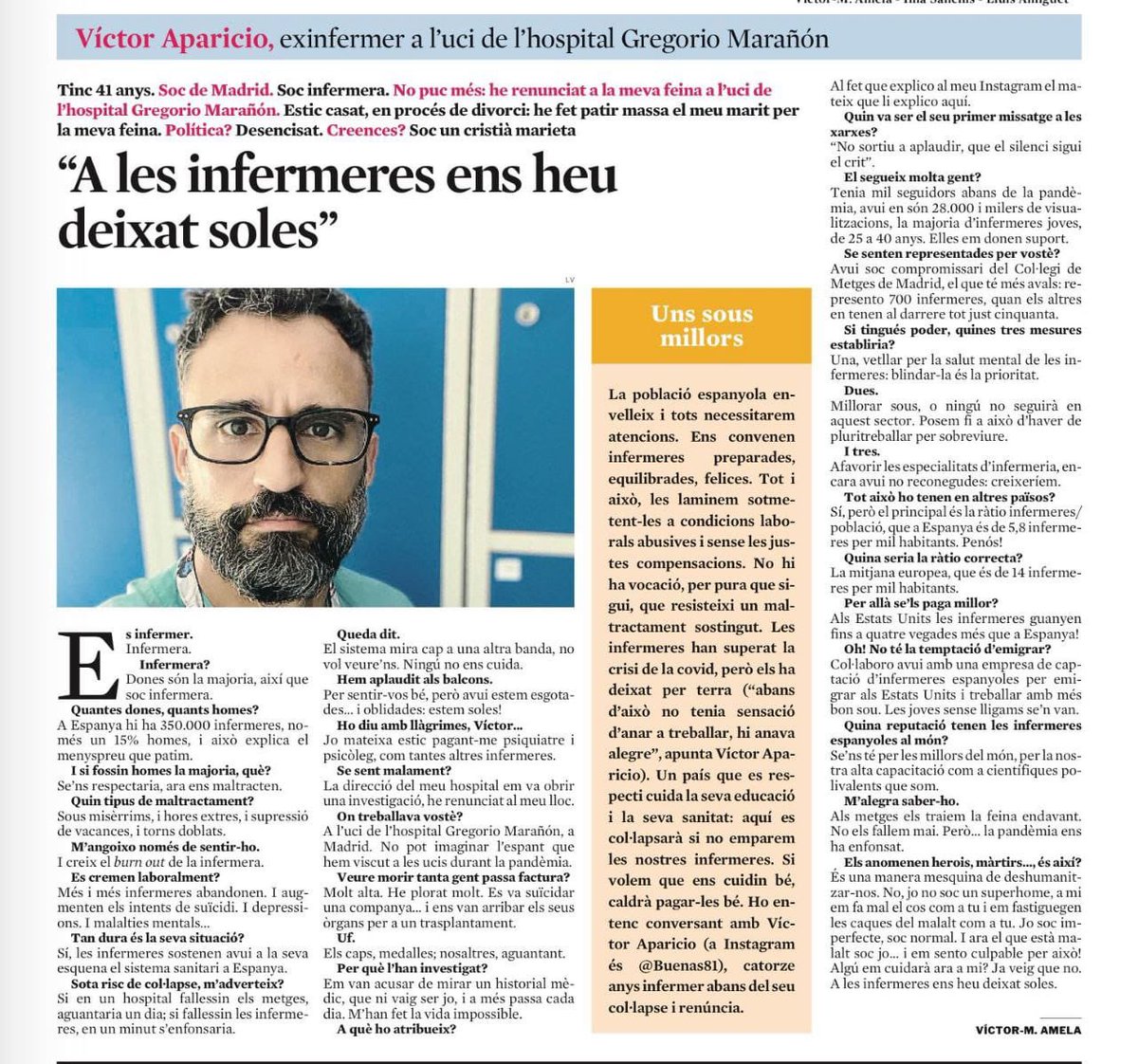 Las falsas promesas de balcón.
Enfermeras rotas pegando pedazos.
Nadie merece el trato que hemos recibido.
Un país lleno de ingratitud q siempre calma su conciencia con un … “ NO OS OLVIDADEROS”.
Muchos no vamos a olvidar esto.
