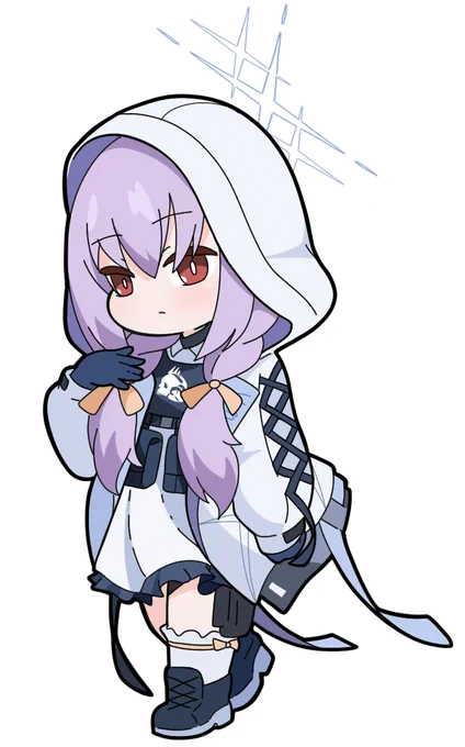 背景なしアリウス組はいつもより背を高めに、気持ち凛々しく描いてみます 