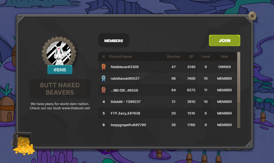 Solderland's tweet photo. The clans of Solderland have been founded! 🦫🐰

⚔️ Solderland Mining Corp
⚔️ Bunnygasm
⚔️ Butt Naked Beavers
⚔️ Big Bunny Cartel
⚔️ District 27
⚔️ Infamous Bunnies
⚔️ Outlaw Bunnies 2.0
⚔️ The Spartans https://t.co/wnoyarf8Np