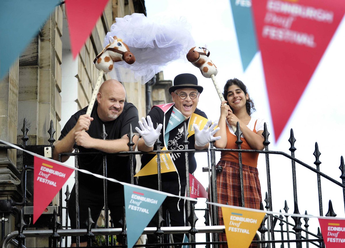 EdinDeafFest's tweet photo. And we're off! What an amazing first day 🤩 

We've seen shows for families, lively debates about deaf arts, and riotous comedy acts. Stay tuned for the rest of the week, it's going to be a special one. 

#EdinburghDeafFestival

📸 Colin Hattersley https://t.co/UwiMLdqr50