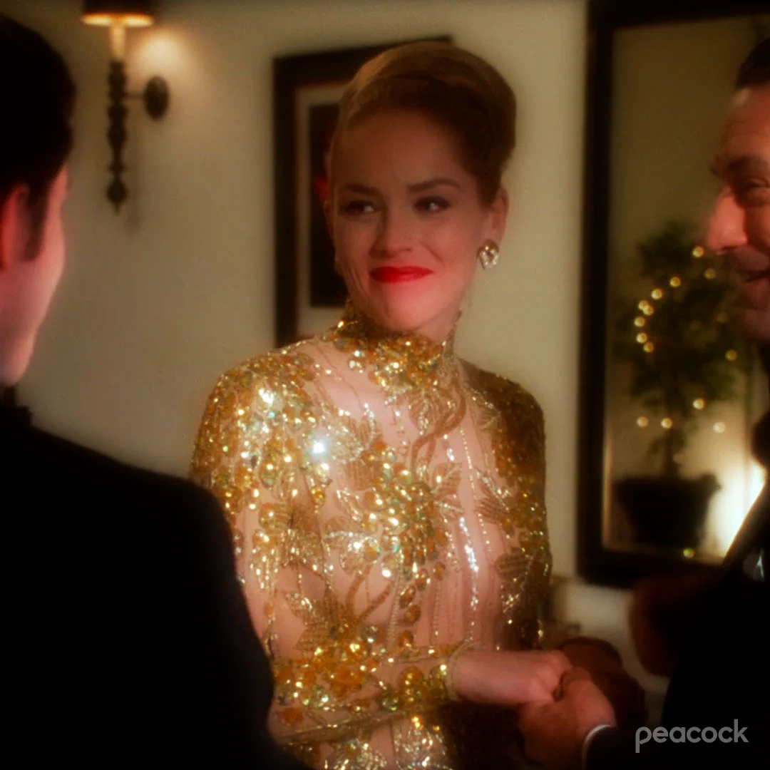 sharon stone casino gold dress Peacock on X: 