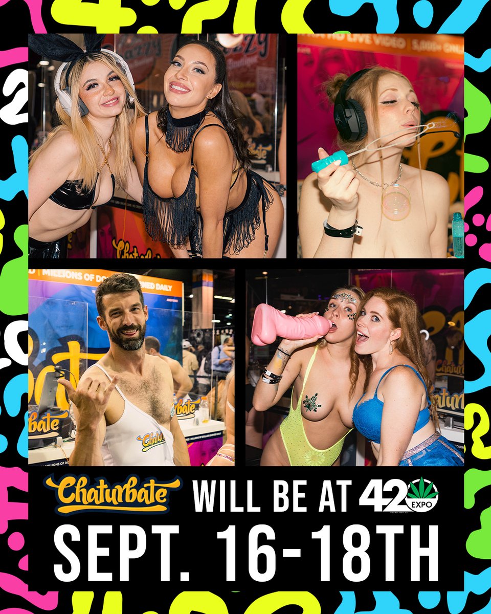 chaturbate's tweet photo. Chaturbate will be at @the420expo September 16th-28th in Edison, New Jersey! Email us at Twitter@chaturbate.com to receive a complimentary pass to cam from the booth. 💚 https://t.co/lKd9ZlBkX4