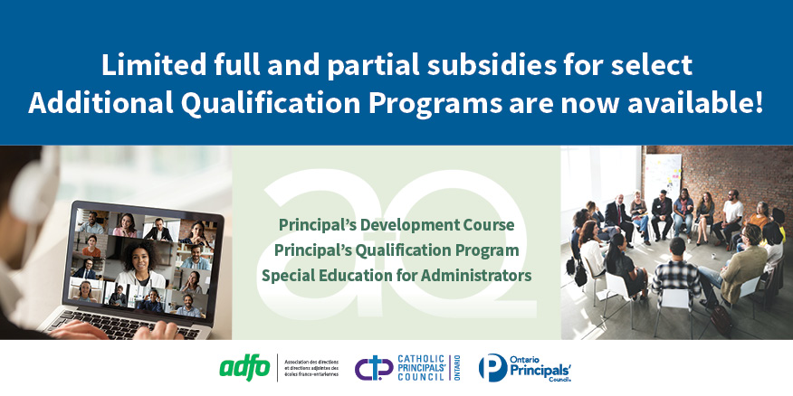 CPCOofficial's tweet photo. A limited number of subsidies for select Additional Qualification Programs are now available through CPCO as part of the Special Education for School Leaders Project.
Learn more about this project at https://t.co/CrE27EUKyt
#LeadCPCO #Education #OntEd https://t.co/5lYsJyXCcx