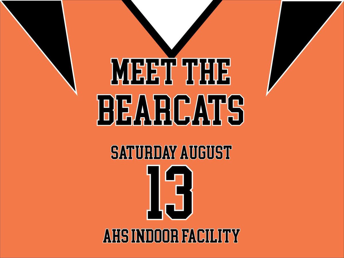Meet the Bearcats this Saturday at the AHS Indoor Facility! Get excited for FNL!!🏈