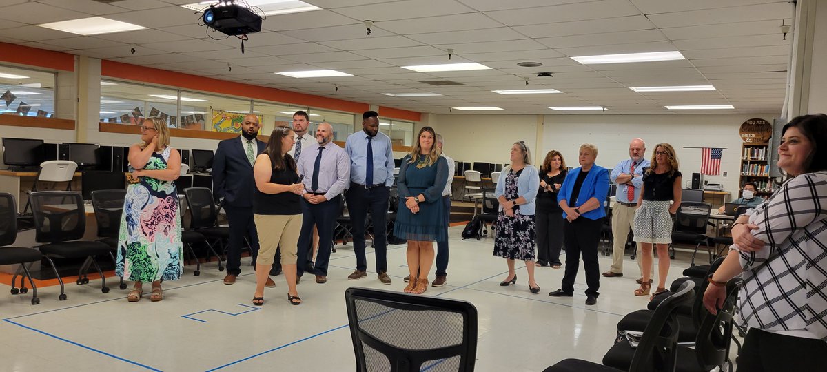 melthornhill's tweet image. KCS Principals playing musical DOK as they decide and debate the DOK of different lessons. #kcslearning2020