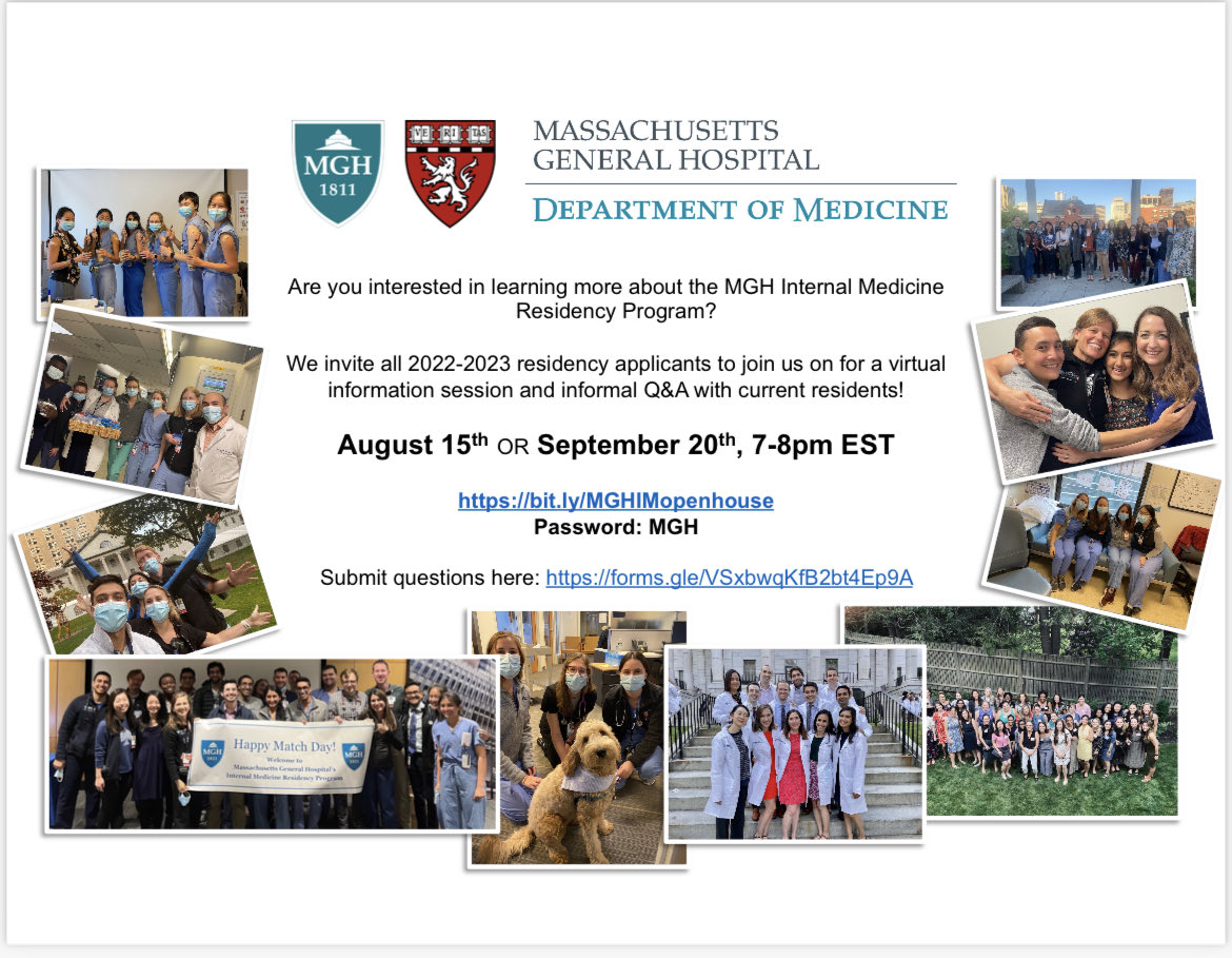 Do you want to learn more about our residency program before #Match2023 applications? We would love to meet you! Join us 8/15 or 9/20 from 7-8PM EST!