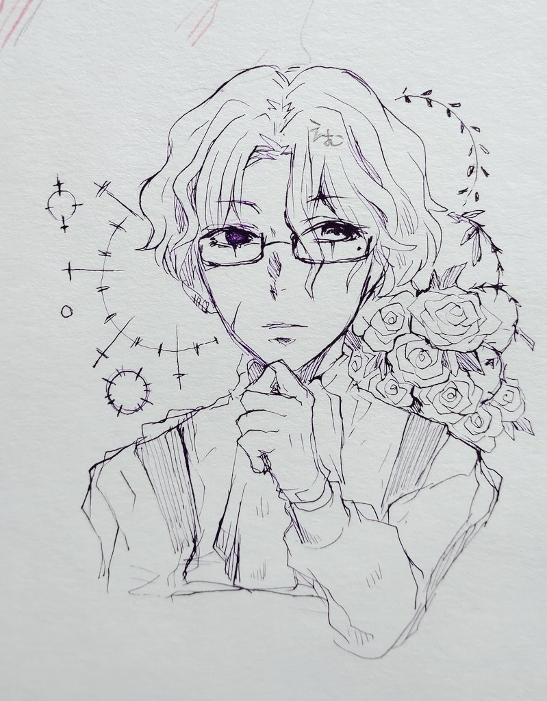 色インクでGペン一発描き その2 