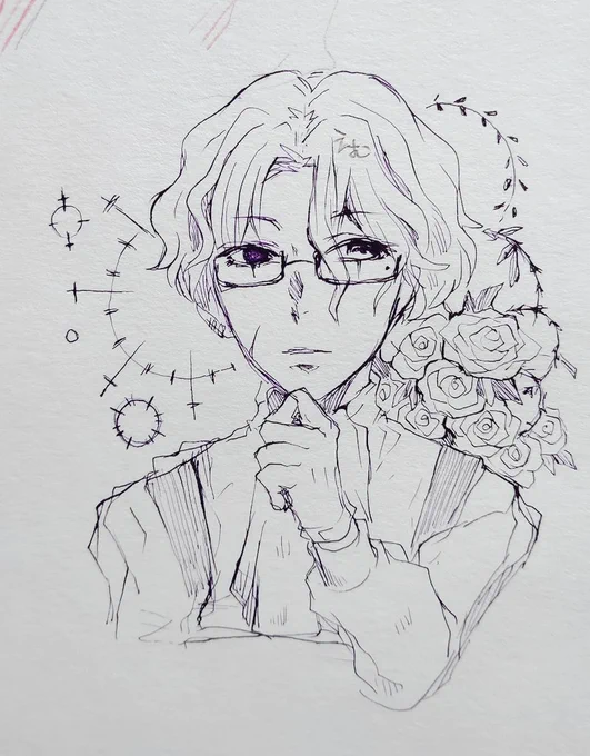 色インクでGペン一発描き その2 