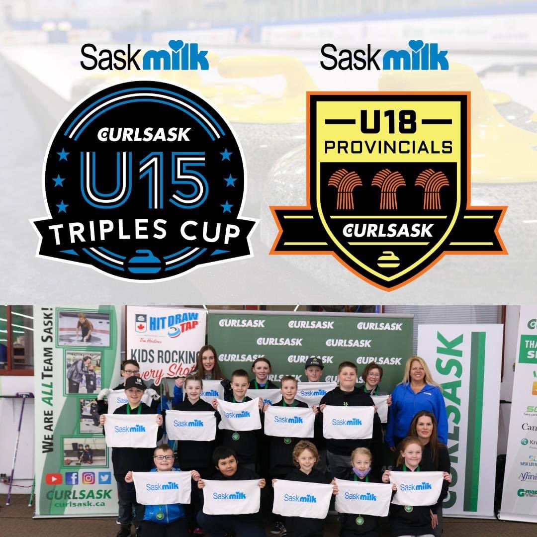 ‼️EXCITING NEWS‼️ @SaskMilk is joining CURLSASK as the Official Title Sponsor of our U15 Triples Cup and U18 Provincial Championships! 🥛 Full details can be found here 👉 bit.ly/3zQPWjZ 💙🇨🇦SaskMilk.ca🇨🇦💙 #CdnDairy #BuyCanadian #LoveCanadianMilk