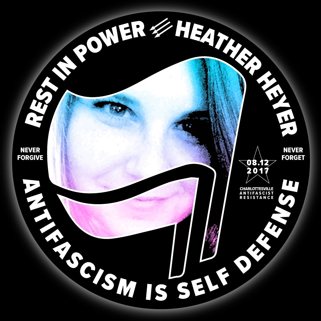 En memoria de #HeatherHeyer, asesinada cobardemente por un terrorista neonazi en una de las marchas antifascistas del sábado 12 de agosto del 2017 en #Charlottesville, Virginia, EE.UU. 
¡Ni olvido Ni perdón!