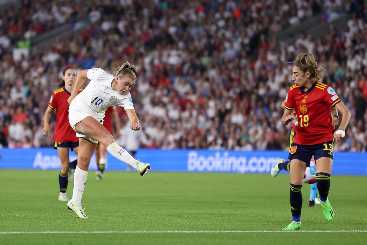 Lionesses's tweet photo. What. A. Game. 🥵

One month ago, we beat Spain in EXTRA TIME in the #WEURO2022 quarter finals at Brighton. 🤩 https://t.co/HtzPpflkTU