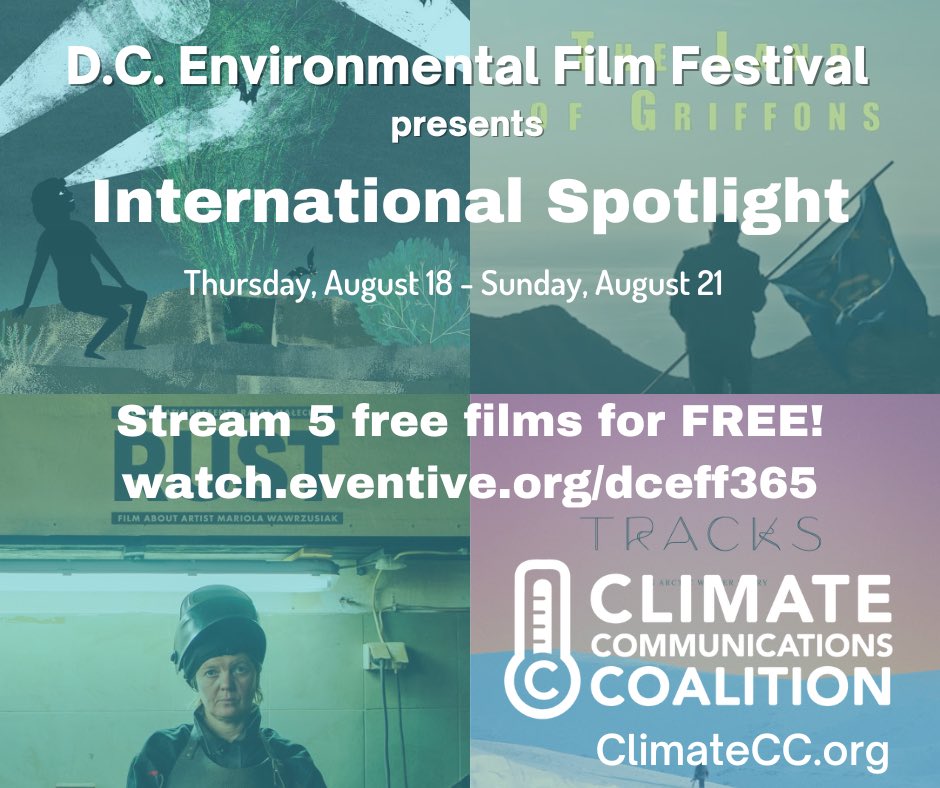 climate_cc's tweet photo. Five amazing & FREE short films are coming your way π€© register today! π₯ #ClimateCC β¦@dceff_orgβ© #climatechange #movie #impact https://t.co/8mDui2eXVy