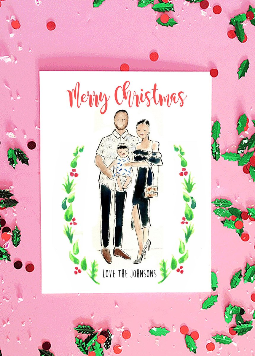 For all the early birds my Custom Portraits for Holiday Cards are now open : ) Snag your spot before doors close: shop.laceeswan.com/products/custo…