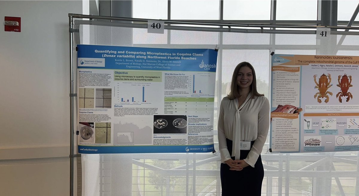 _korr__'s tweet photo. Today I presented my summer work at the SURP Symposium today through @UWF_OUR. I am so thankful for this experience and excited to continue my project at UWF in the Janosik Lab! https://t.co/Md6mFvqYkI