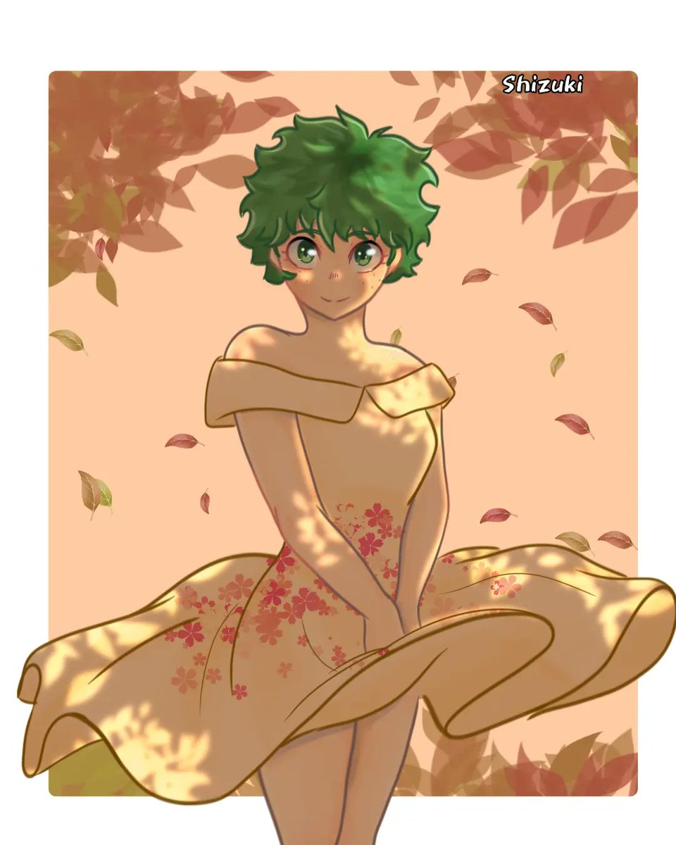 shizuki502's tweet photo. A fall breeze 🍃

#IzukuMidoriya #izuku #dekufem #bnha #bokunoheroacademia #genderbender #izukufem #bnha https://t.co/3su9zWtbS5