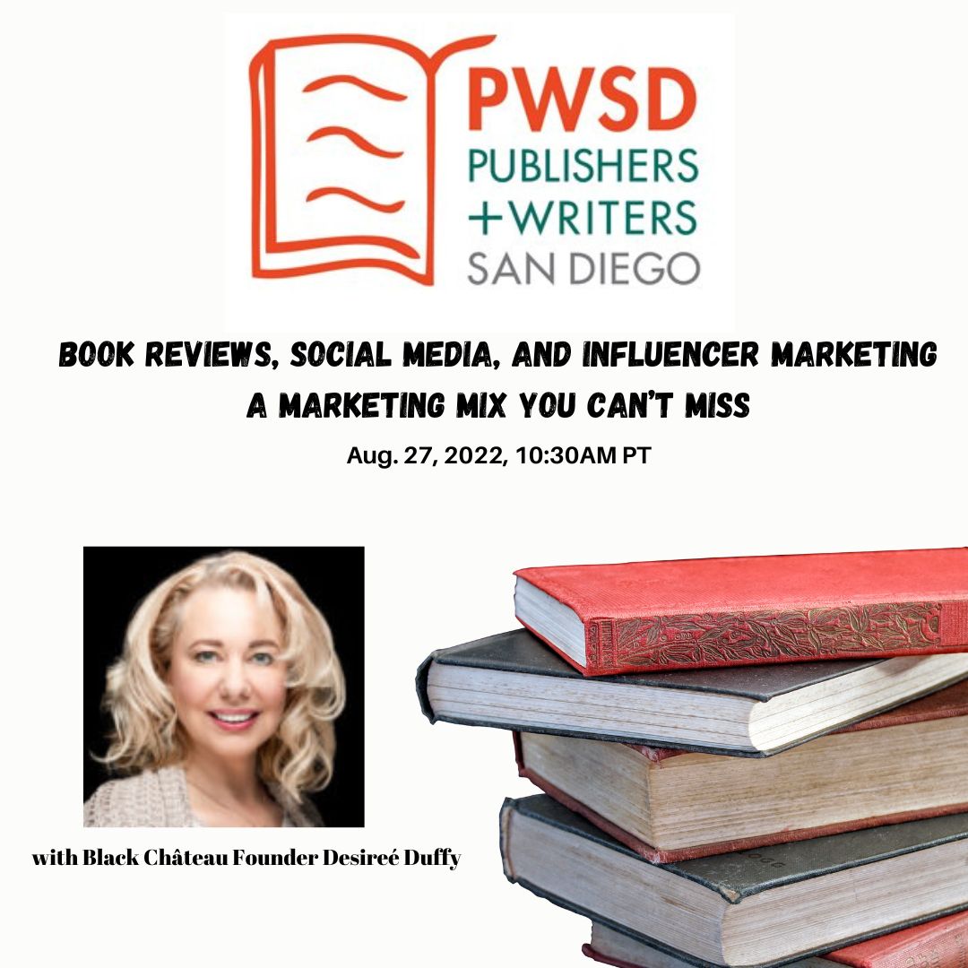 Desiree_Duffy's tweet photo. Learn how influencer marketing impacts book reviews and social media. Join me on Aug. 27 at 10:30am PT. This interactive session is hosted by the Publishers & Writers of San Diego. 💯 📚 #SocialMedia #BookReviews #InfluencerMarketing #PWSD #Authors #Writing https://t.co/GPQNtR0oe9