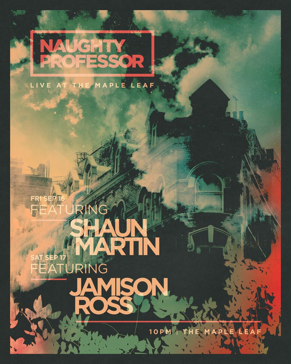 Boom! Join us for two nights @MapleLeafNOLA in September featuring <a href="/Shunwun/">Shaun Martin</a> 9/16 &amp; <a href="/Jamison_Ross/">Jamison Ross</a> 9/17 🔥🔥 tickets on sale now: linktr.ee/NaughtyP