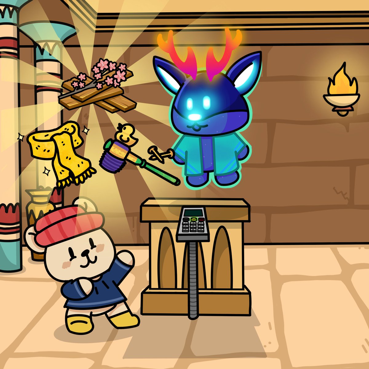 the littles (@thelittlesnft) on Twitter photo the chosen one asks Jojo to reveal the items he’s collected
reflective scarf from <a href="/CyberKongz/">CyberKongz</a> 
hammer + nails from <a href="/RealSupDucks/">Michael Dragovic</a> 
sorashima wood from <a href="/KaijuKingz/">KaijuKingz</a> 
what could these 3 items make? 
1 winner x <a href="/Memeland/">Memeland ❤️ Memecoin</a> WL spot 🏴☠️
1⃣comment below
2⃣tag your frens
3⃣follow + RT the chosen one asks Jojo to reveal the items he’s collected
reflective scarf from <a href="/CyberKongz/">CyberKongz</a> 
hammer + nails from <a href="/RealSupDucks/">Michael Dragovic</a> 
sorashima wood from <a href="/KaijuKingz/">KaijuKingz</a> 
what could these 3 items make? 
1 winner x <a href="/Memeland/">Memeland ❤️ Memecoin</a> WL spot 🏴☠️
1⃣comment below
2⃣tag your frens
3⃣follow + RT